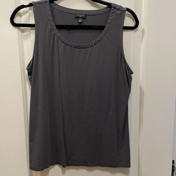 Talbots | Tops | Talbots Petite Medium Gray Shell Tank | Poshmark